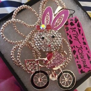 Adorable Easter Bunny Betsey Johnson  Necklace